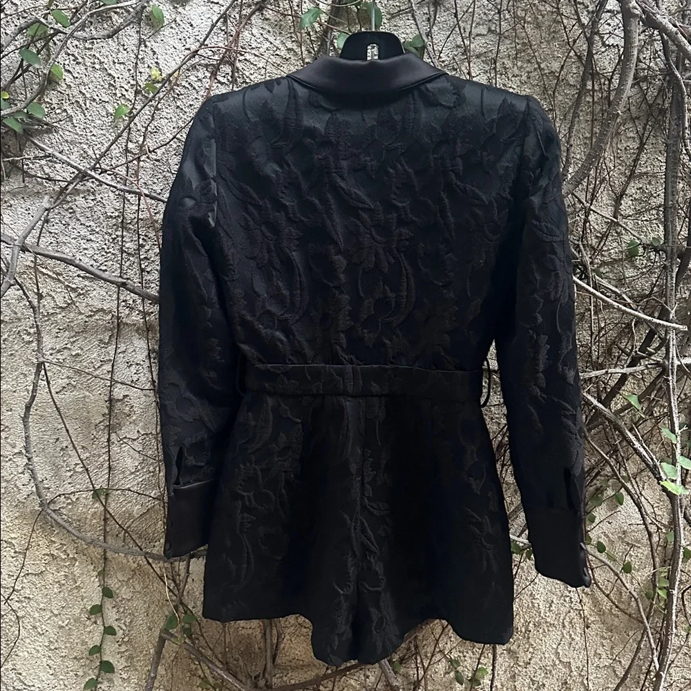 Alexis Black Textured Romper